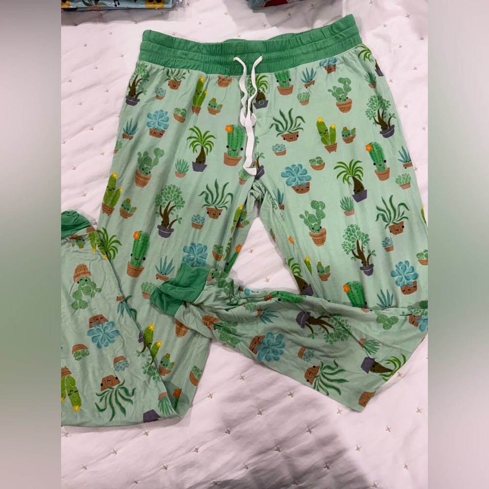 Little Sleepies Women's Pajama Pants Succulent Love size small